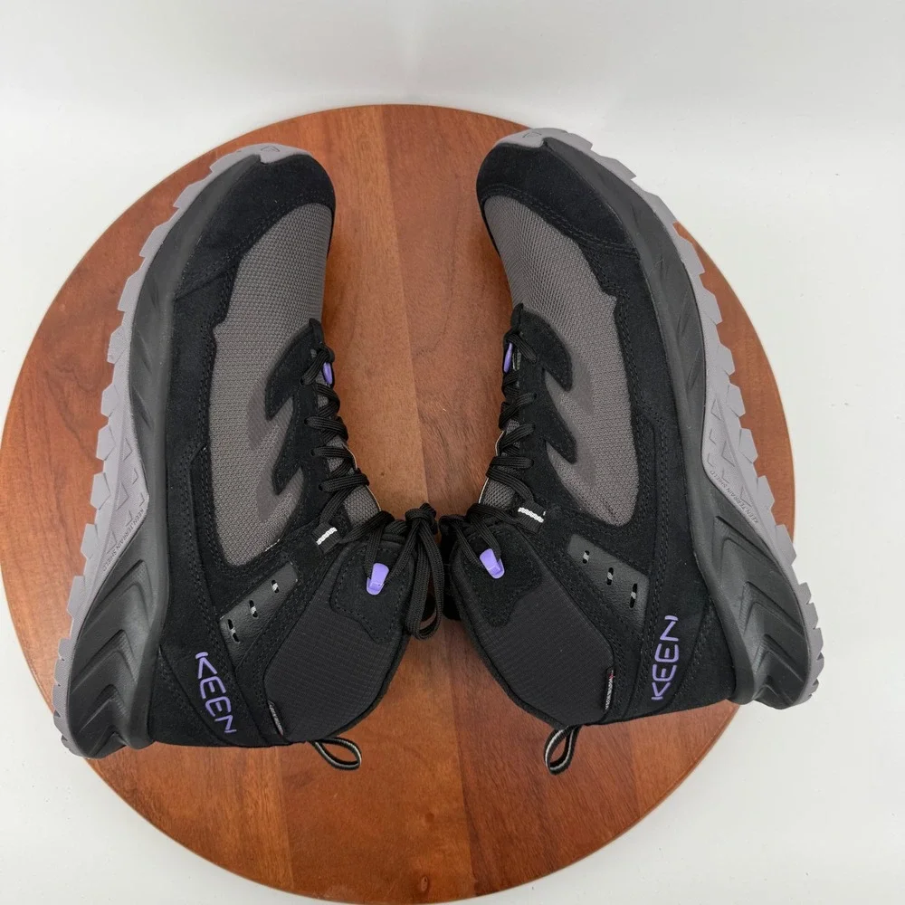 KEEN Hightrail Mid Polar Waterproof Winter Hiking Boots‎ Black Purple Women 12